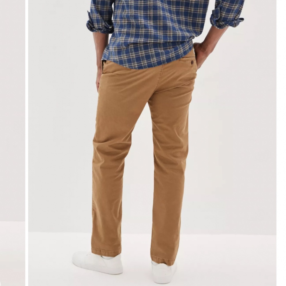 Men’s American Eagle Flex Original Straight Lived In Khaki Pants